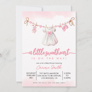 Ein wenig Sweetheart Valentine's Girl Baby Shower Einladung