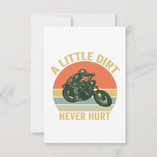 Ein wenig trotzig verletzte nie das lustige Motocr Dankeskarte (Vorderseite)