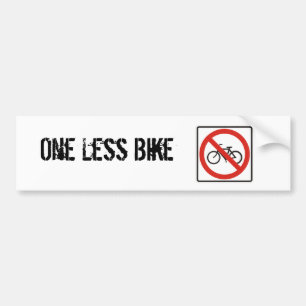 Ein weniger Fahrrad Autoaufkleber