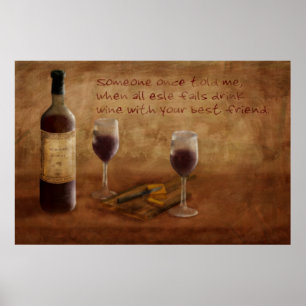 Ein weniger Wein ist fein Poster