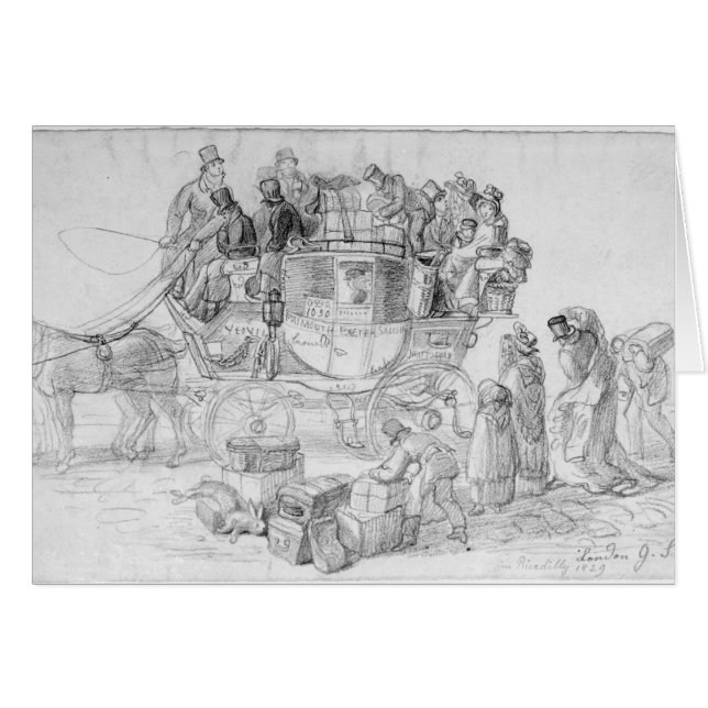 Ein Westland-Post-Zug, der Piccadilly verlässt (Vorderseite (Horizontal))