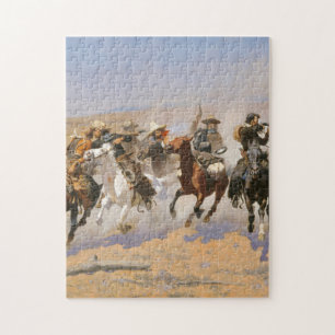 Ein Wettlauf um Holz von Frederick Remington