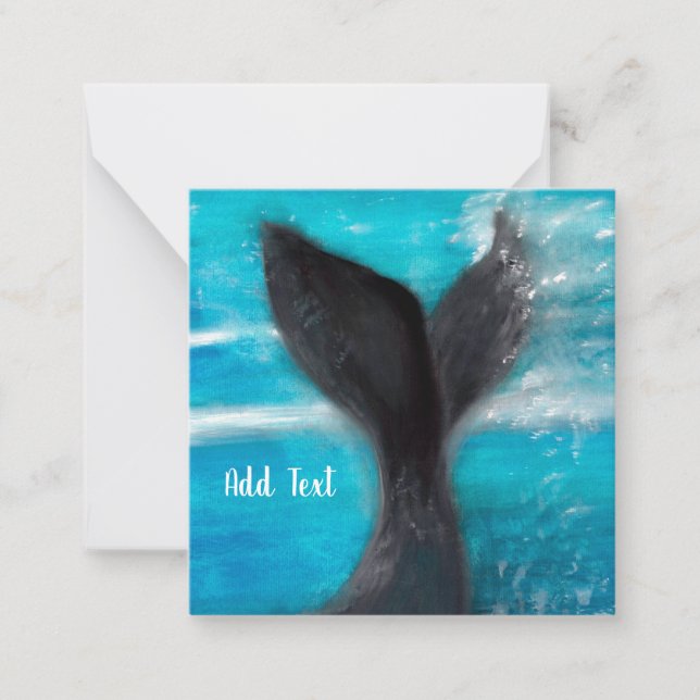 Ein Whale-Schwanz Personalisiert Mitteilungskarte (Vorderseite)