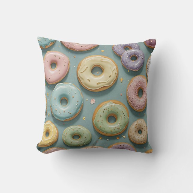 Ein Whimsikant Pastel Donut Dream Kissen (Vorderseite)