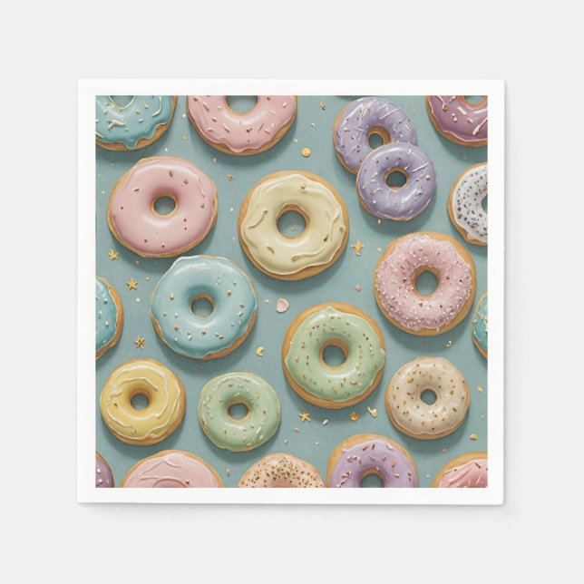 Ein Whimsikant Pastel Donut Dream Serviette (Vorderseite)