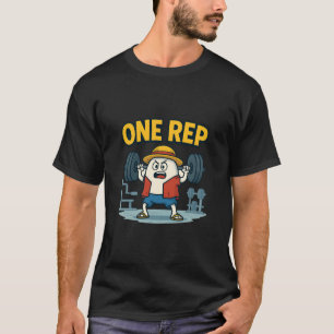 EIN WIEDERHOLUNG Lustiges Fitness-Cartoon-Ei Worko T-Shirt