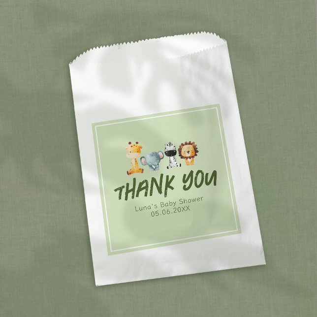 Ein wilder ist unterwegs mit Safari Baby Dusche Geschenktütchen (Von Creator hochgeladen)