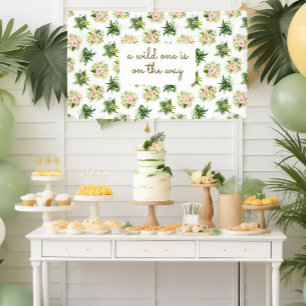 Ein Wildes kommt auf uns zu - Tropische Babyparty Banner