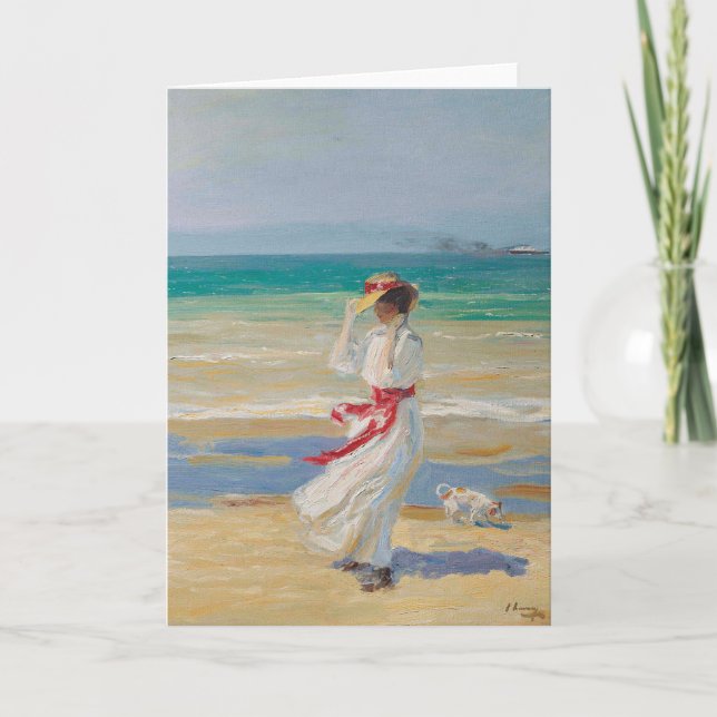 Ein windiger Tag | Sir John Lavery Karte (Vorderseite)