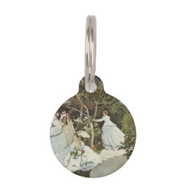 Ein Windrad in Zaandam Claude Monet Button Haustiermarke