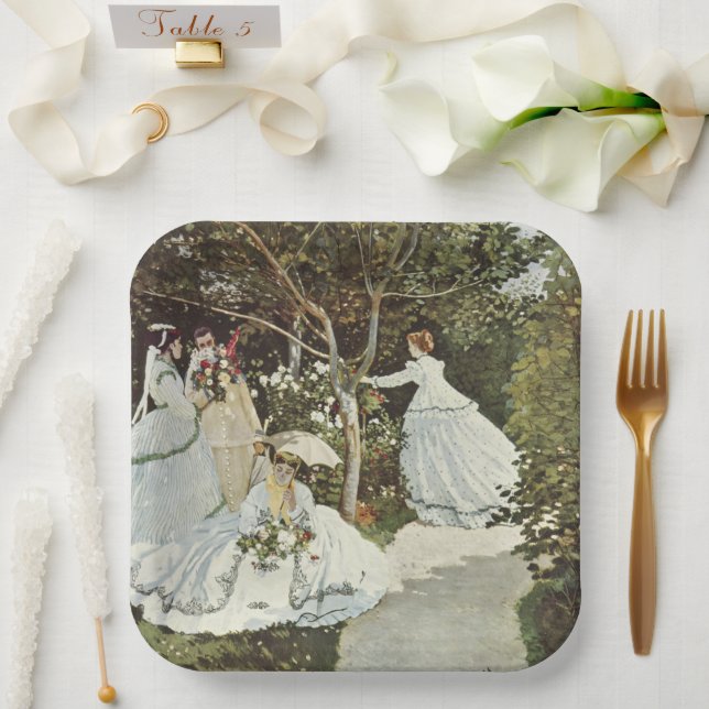 Ein Windrad in Zaandam Claude Monet Pappteller (Hochzeit)