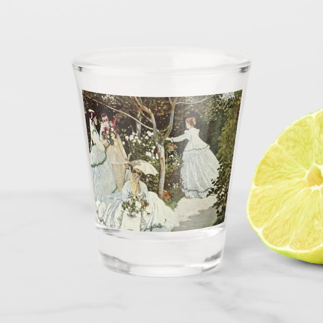 Ein Windrad in Zaandam Claude Monet Schnapsglas (Vorderseite)