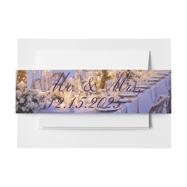 Ein Winter Candle Light Einladung Bauchband Einladungsbanderole (Vorderseite Beispiel)