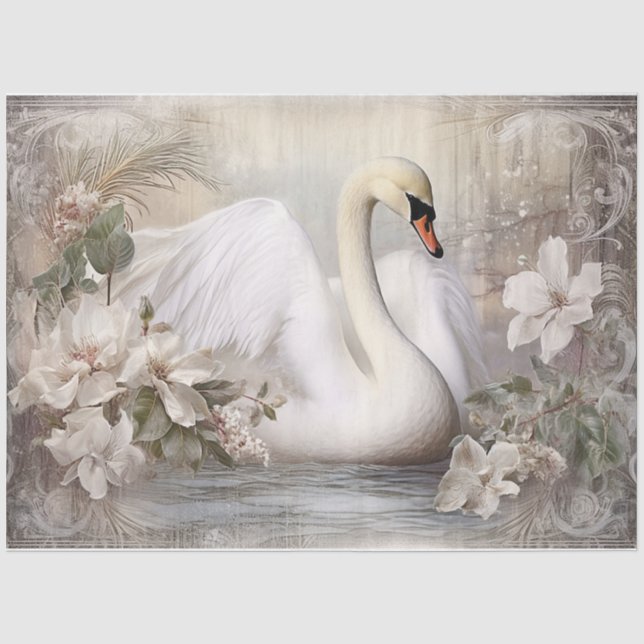 Ein Winter Schwan Seidenpapier (Vorderseite)