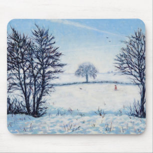 Ein Winter-Weg Mousepad