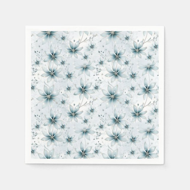 Ein Wintererlebnis-Dekor mit Schneeflocken Serviette (Vorderseite)