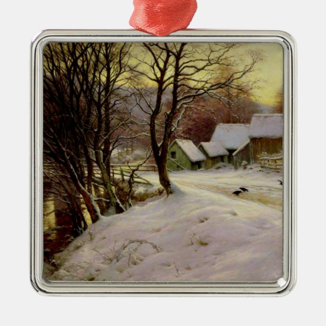 Ein Wintermorgens, berühmtes Gemälde, Ornament Aus Metall (Vorne)