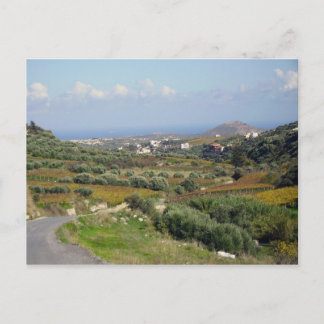 Ein Winterspaziergang auf Kreta Postkarte