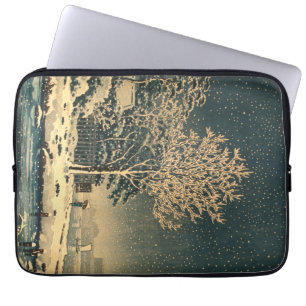 Ein Wintertag auf dem Sumida-Fluss in Japan Laptopschutzhülle