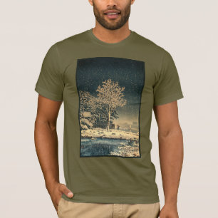 Ein Wintertag auf dem Sumida-Fluss in Japan T-Shirt