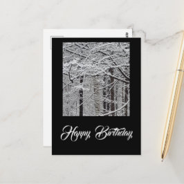 Ein Wintertag zum Geburtstag Postkarte