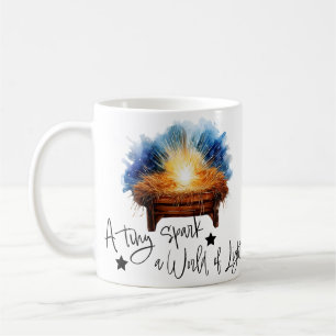 Ein winziger Funke eine Welt des Lichts Weihnachts Kaffeetasse