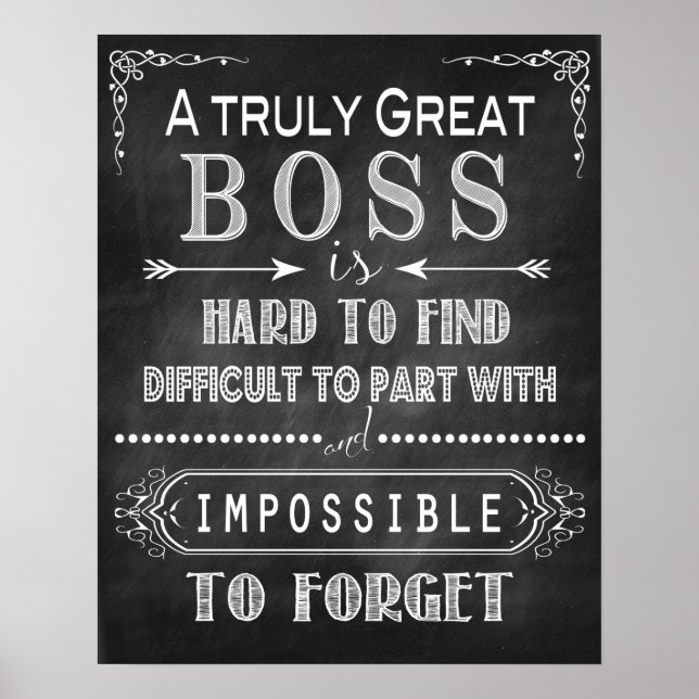 Ein wirklich großartiges Boss Poster (Vorne)
