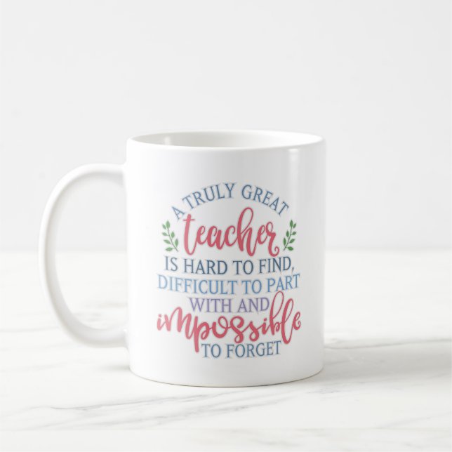 Ein wirklich großartiges Teacher-Funny-Sprichwort Kaffeetasse (Links)
