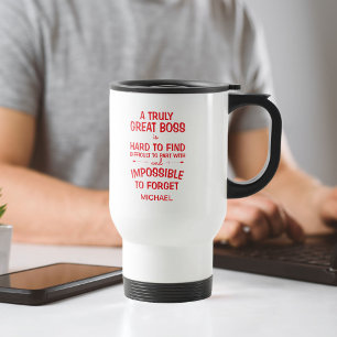 Ein wirklich großer Boss Personalisiert rot und we Kaffeetasse