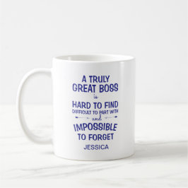 Ein wirklich großer Boss Personalisiert Royal Blue Kaffeetasse
