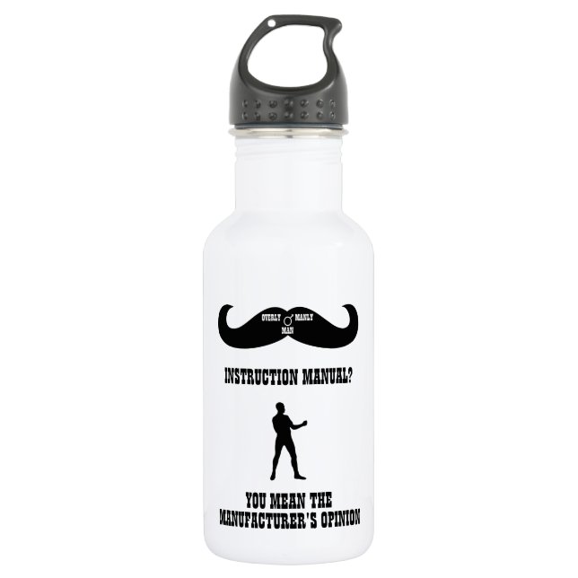 Ein wirklicher übermäßig männlicher Mann - Trinkflasche (Vorderseite)