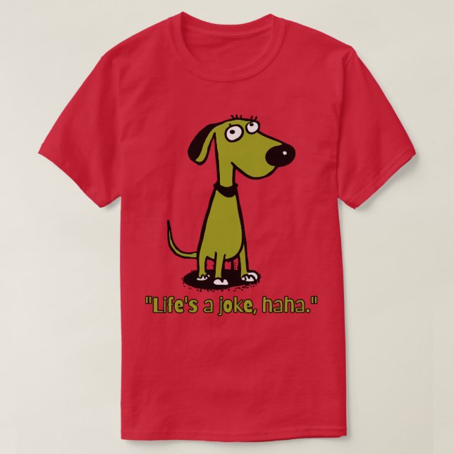 ein Witz als Vintager Hund T-Shirt (Design vorne)