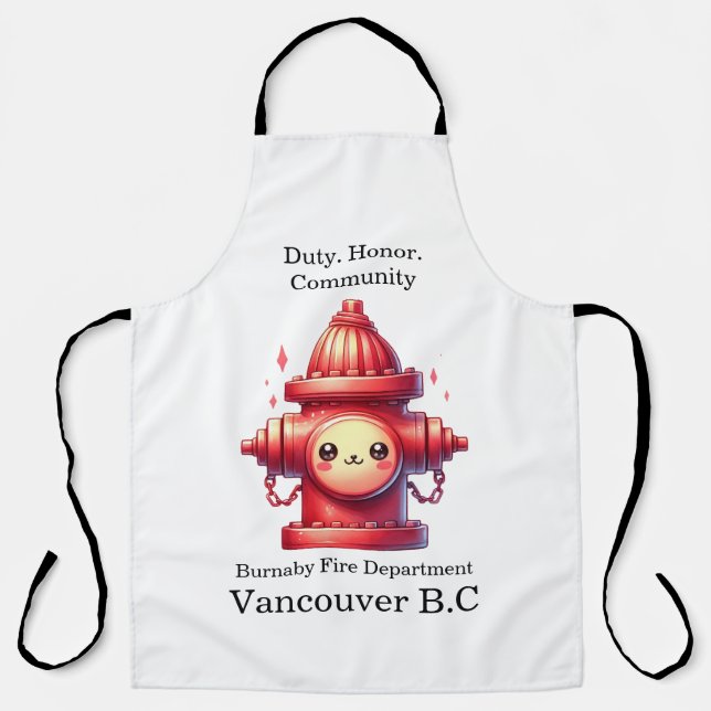 Ein wohltuender Hydrant steht stolz im Sonnenlicht Schürze (Vorderseite)