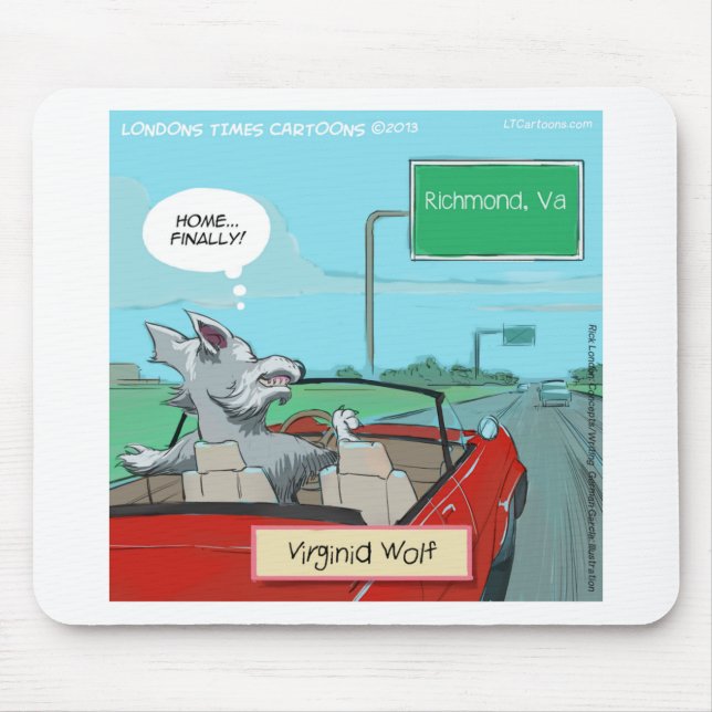 Ein Wolf aus Virginia Funny Mousepad (Vorne)