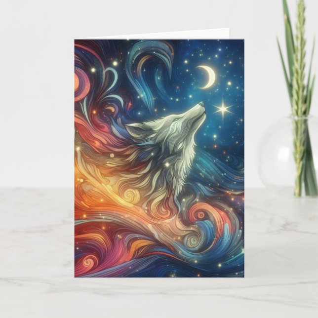 Ein Wolf im Himmel Karte (Vorderseite)