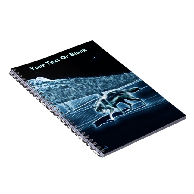 Ein Wolf im Schnee Notizblock (Rechte Seite)