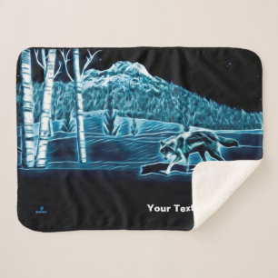 Ein Wolf im Schnee Sherpadecke