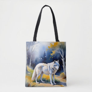 Ein Wolf in einem Aquarell Tasche