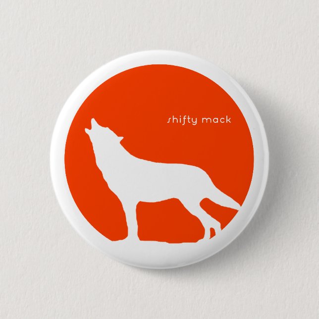Ein Wolf-schreiendes Schaf - Knopf Button (Vorderseite)