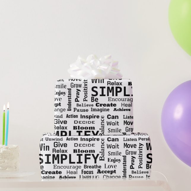 Ein Wort zum Leben durch Geschenkpapier (Partygeschenke)