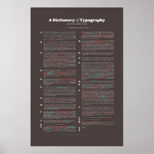 Ein Wörterbuch der Typografie - Alle Wörter Poster