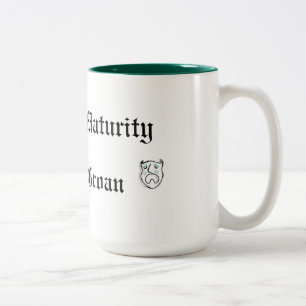 Ein Wortspiel an der Reife ist völlig Ächzen Zweifarbige Tasse