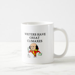 ein Wortspiel für Verfasser Kaffeetasse