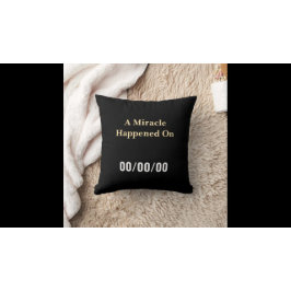 Ein Wunder geschah am CUSTOM DATE OM auf Münzen Kissen