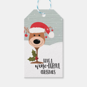 ein wunderbarer Wein aus Weihnachten Geschenkanhänger