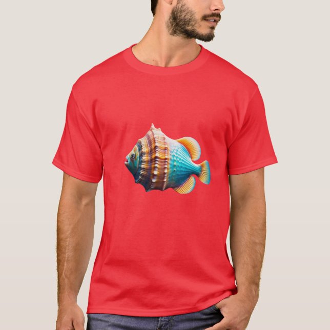 Ein Wunderfisch" Dunkler T - Shirt (Vorderseite)