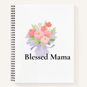 Ein wunderschön gestaltetes „Blessed Mama“-Notizbu Notizbuch