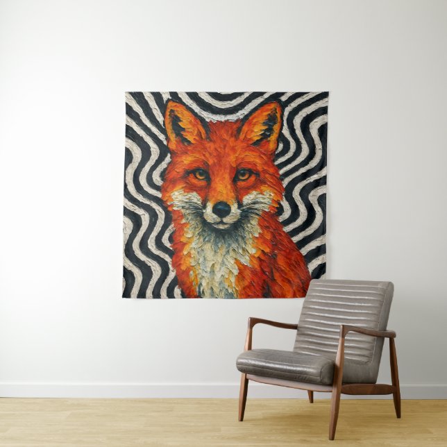 Ein wunderschöner roter Fuchs  Wandteppich (Beispiel)