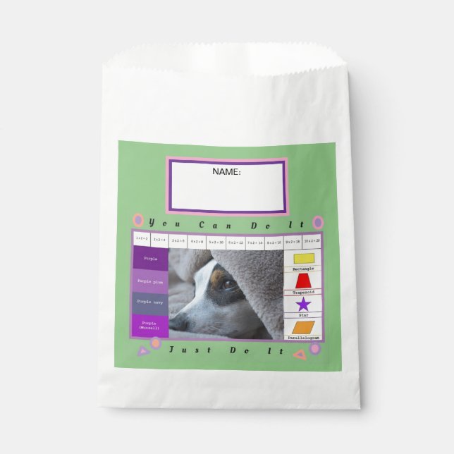 Ein wunderschöner, sonniger Hund mit Erziehung Geschenktütchen (Vorderseite)