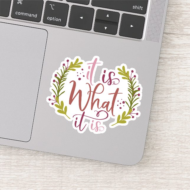 Ein wunderschönes Design mit einem Sprichwort. Aufkleber (Detail)